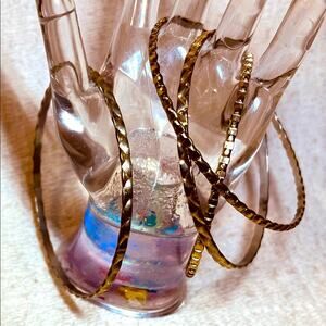 Set of 4 Thin Bangle Bracelets